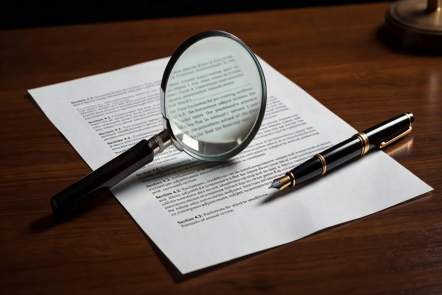 Contrat assurance voyage avec loupe sur les clauses