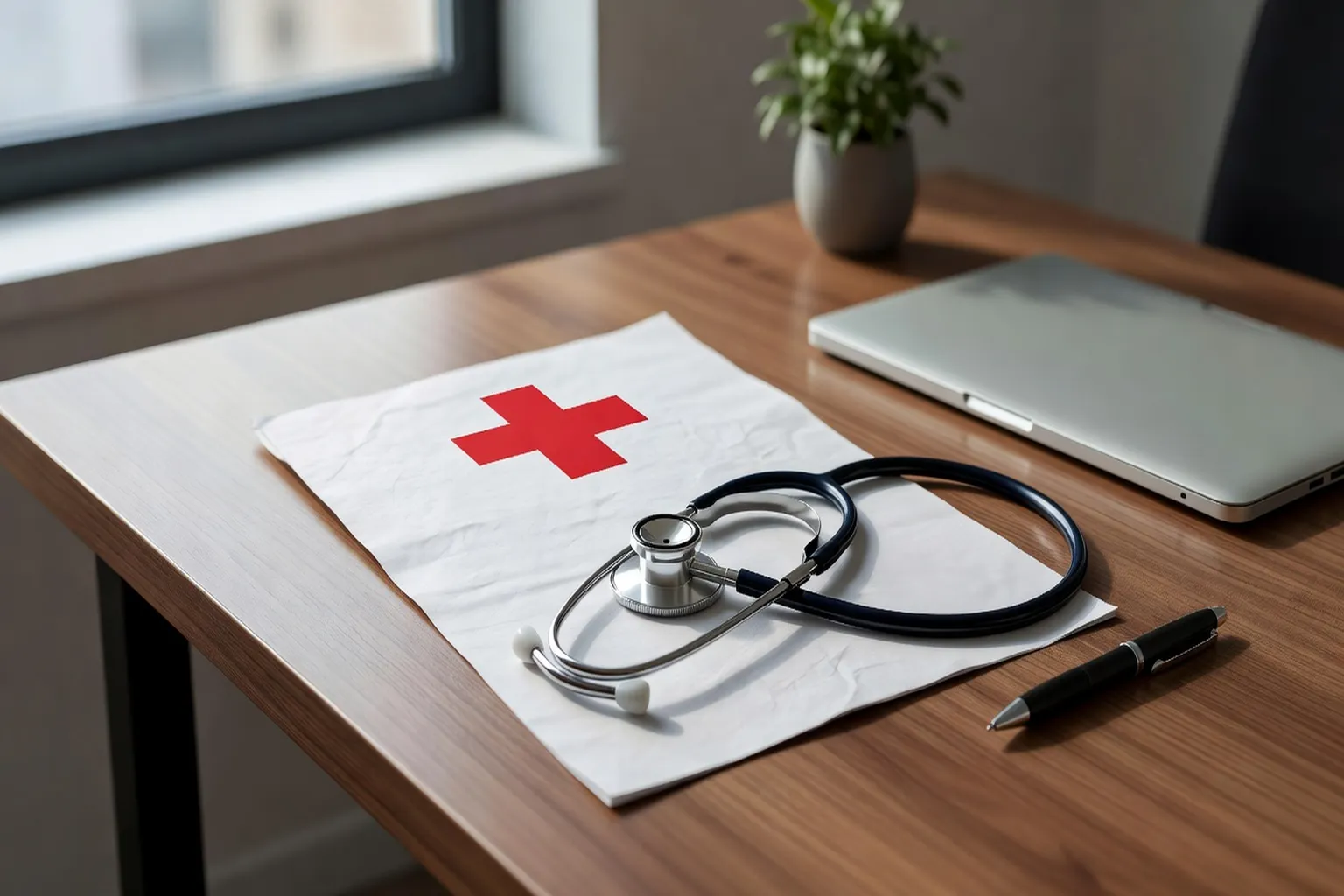 Documents d'assurance voyage avec stethoscope