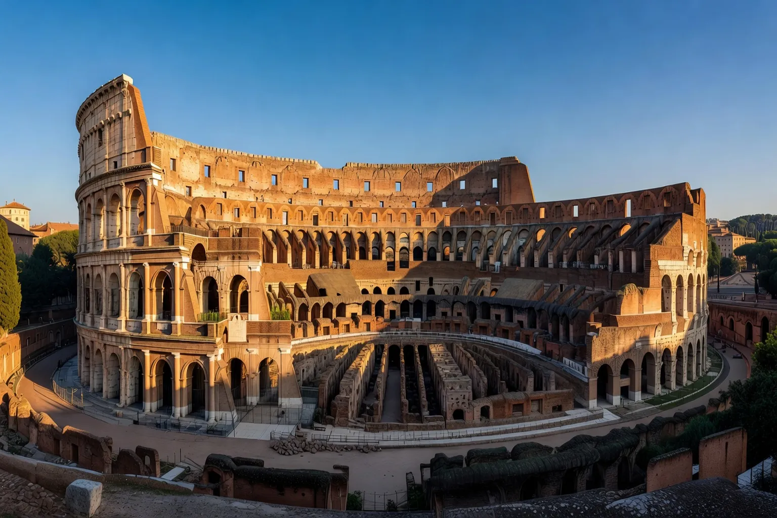 Colisee de Rome au coucher du soleil
